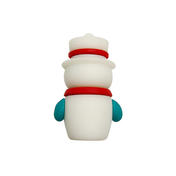 Hot sale cartoon usb drive snowman pvc customized pendrive LWU537